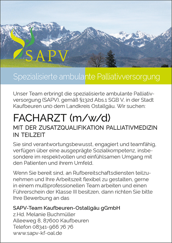 Facharzt M W D Gesucht Hospizverein Kf Oal